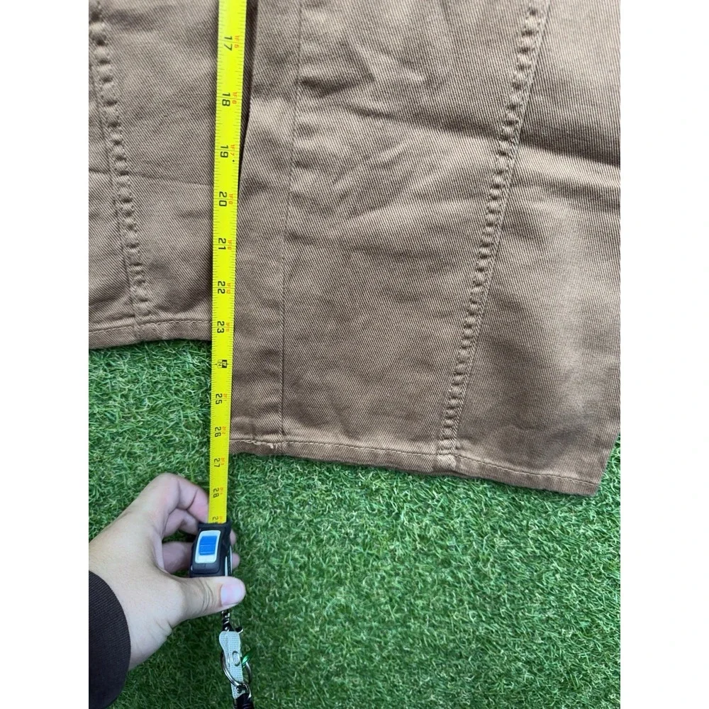 Old Navy Cargo Pants Girls 12 Brown Wide Leg Utility Pockets Cotton Brown NWT